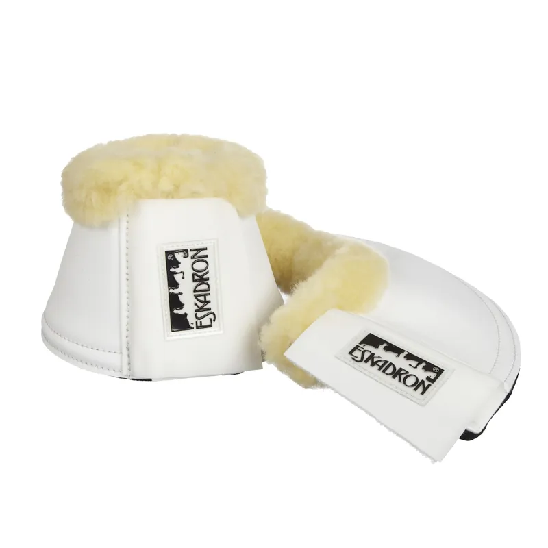 Eskadron Synthetic Leather Bell Boots with Sheep Skin - White